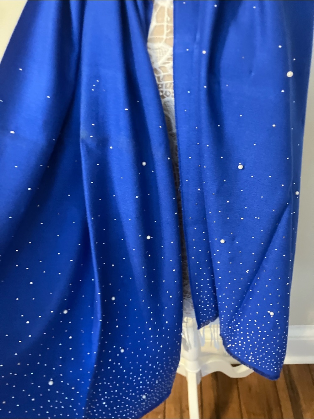 Pretty Persuasions Royal Blue Crystal-Embellished Wrap Scarf - Picture 3 of 7